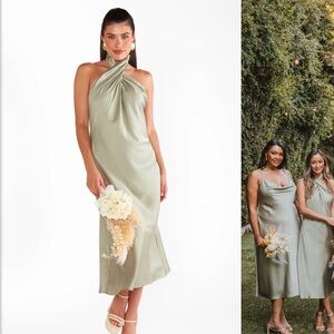 Show Me Your MuMu Sage Green Midi Dress